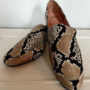 J.Crew Snake Embossed Leather Smoking Slipper- NIB